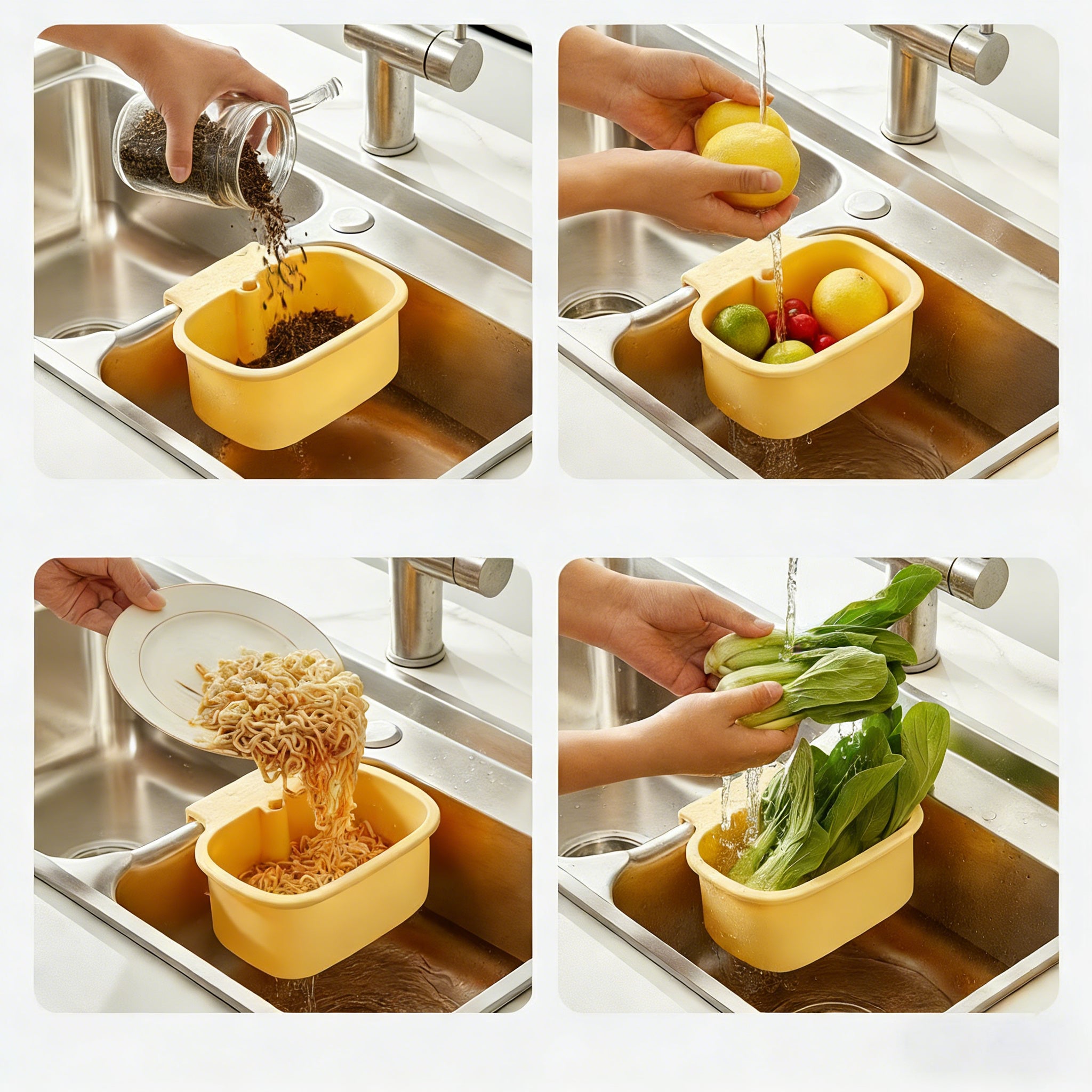 Versatile Press-to-Release Kitchen Sink Drainage Basket