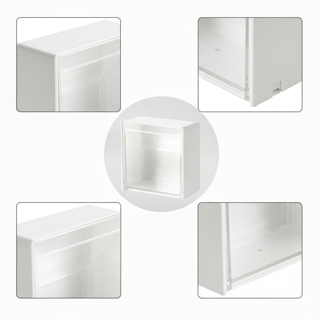 Sleek Wall-Mounted Flip-Top Organizer for Personal Essentials