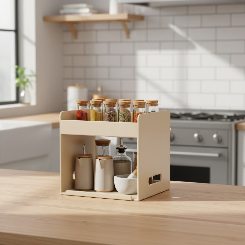 Premium Carbon Steel Multi-Functional Kitchen Spice Rack