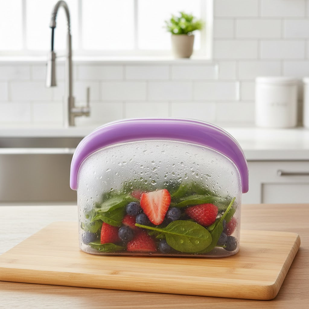 Eco-Friendly Reusable Silicone Food Storage and Hermetic Seal Bags