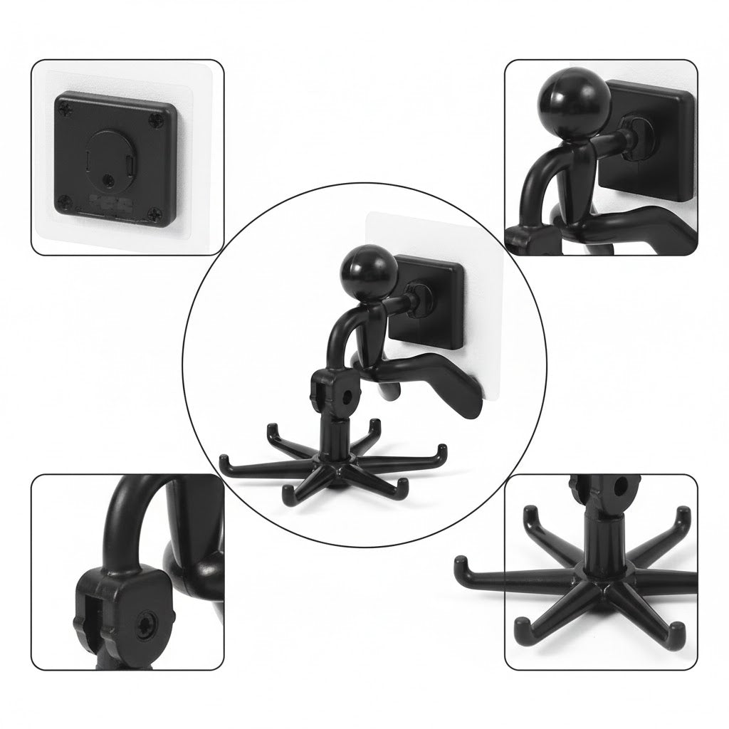 360-Degree Rotating Multi-Purpose 6-Claw Organizational Hook